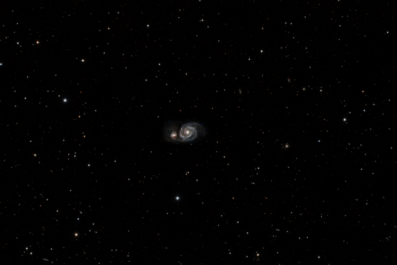 M51, The Whirlpool galaxy, widefield