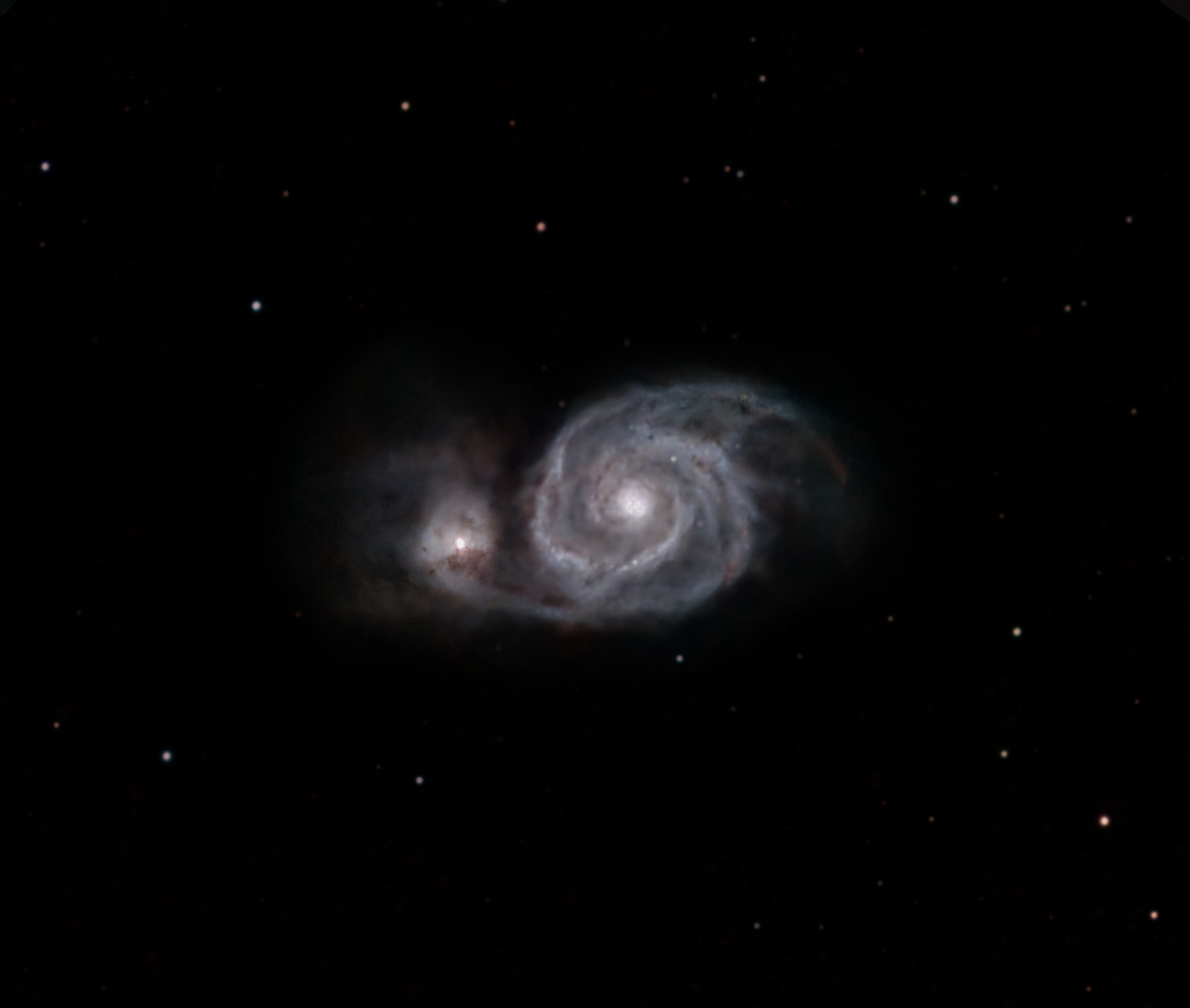 M51, the whirlpool galaxy, Narrow view