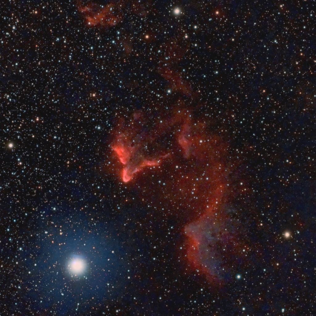An image of the Gamma Cassiopeia Nebula, IC 59 and IC 61