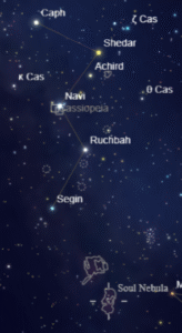 A location Map of the Soul Nebula