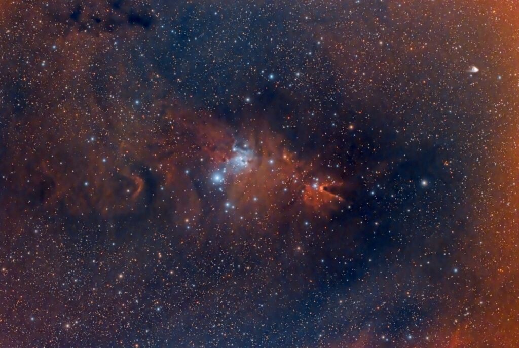 LBN 914, NGC 2264, The Cone Nebula and Christmas Tree Cluster