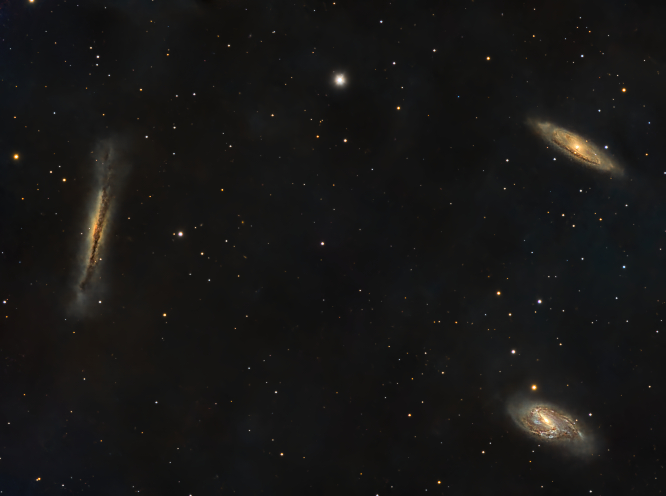 The Leo Triplet – M66, M65, NGC 3628